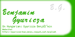 benjamin gyuricza business card